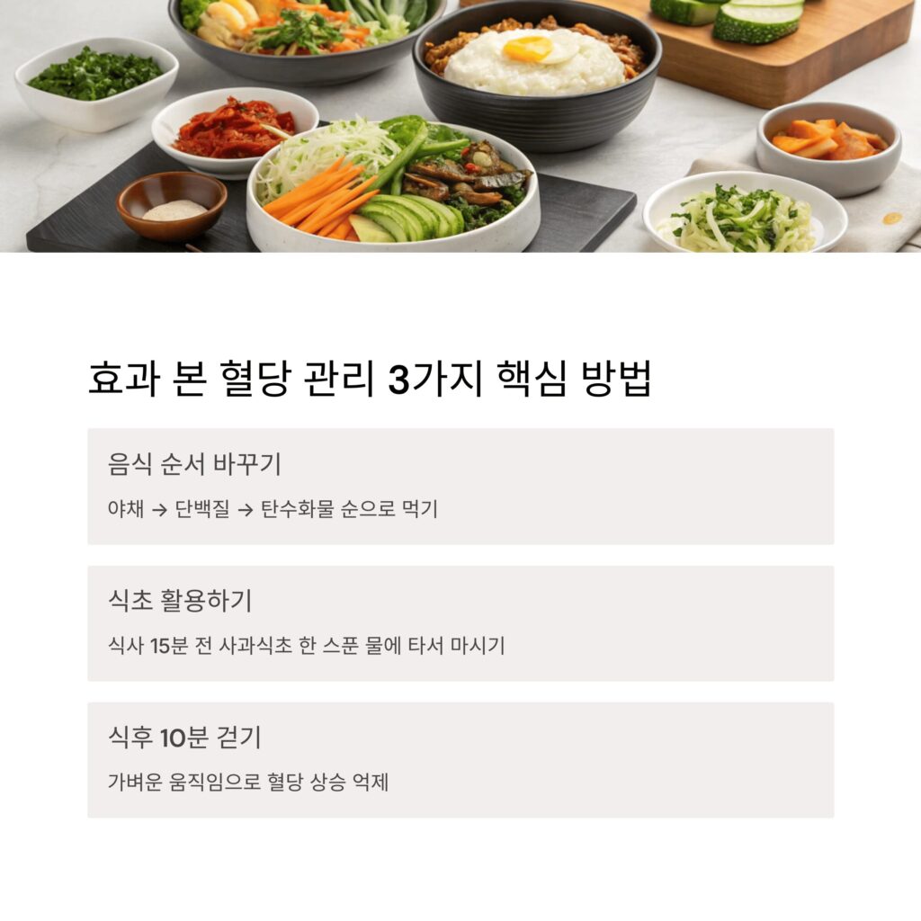 혈당 관리 3가지 핵심